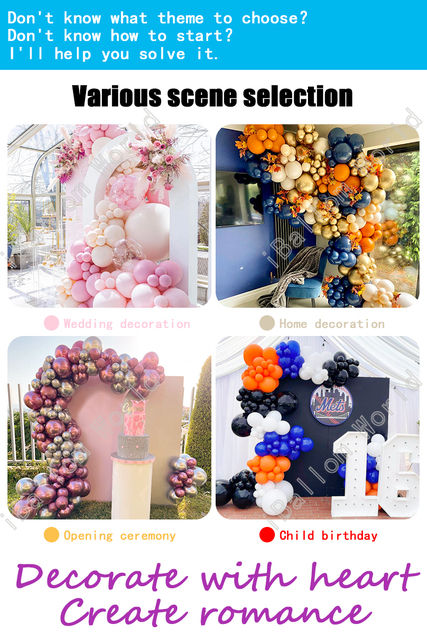 Baloniki urodzinowe zestaw Garland Arch Macaron różnych kolorów - dekoracja na ślub, baby shower, imprezę dla dzieci - Wianko - 9