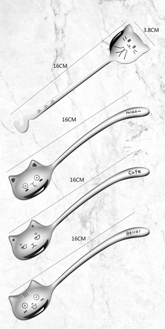 Zestaw łyżeczek do deserów i herbaty ze stali nierdzewnej, o długiej rączce - prezent, zastawa stołowa - Wianko - 10