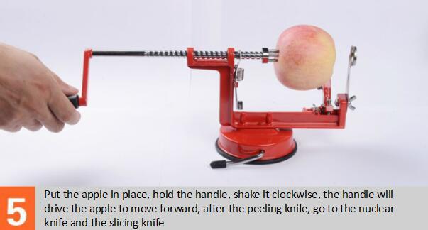 Obieraczka do jabłek z nierdzewnej stali - kreatywne narzędzie do obierania i krojenia owoców - Wianko - 11