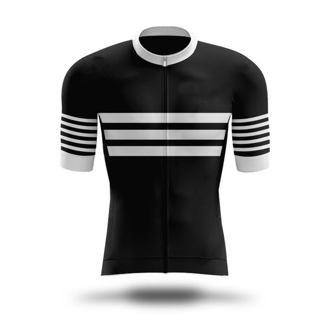 Zestaw ubrań rowerowych 2022 Pro Team - czarno-biały, jersey z 19D siedziskiem, śliniaczki, odzież męska, krótkie rękawy - Maillot Culotte - Wianko - 4