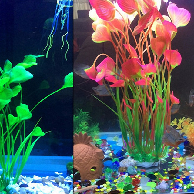 Sztuczna symulacja rośliny wodne 40cm - dekoracja akwariowa z trawy tworzywa sztucznego - Wianko - 8