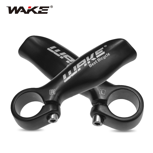 WAKE - Uchwyty końcówek kierownicy rowerowej, wykonane z aluminium, do rowerów górskich - czarny - Wianko - 4