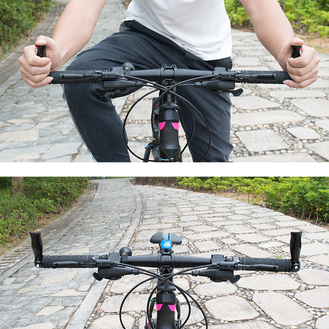 WAKE - Uchwyty końcówek kierownicy rowerowej, wykonane z aluminium, do rowerów górskich - czarny - Wianko - 8