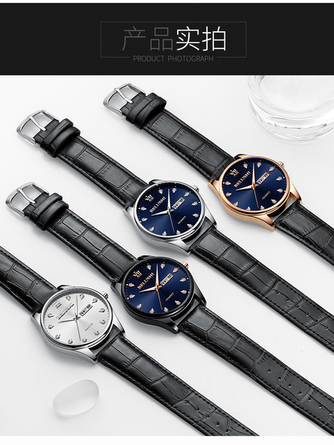 Mężczyźni zegarek luksusowy biznes zegarek, stal nierdzewna, wodoodporny, kwarcowy, data tydzień, godzina, diament, klasyczny - Wianko - 6