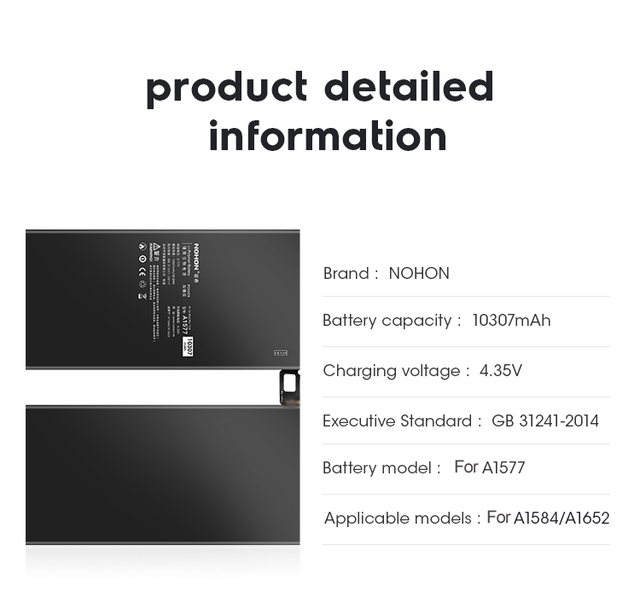 Bateria Nohon do iPada mini 1 - 4440mAh, litowo-polimerowa, bez cykli ładowania + narzędzia - Wianko - 9