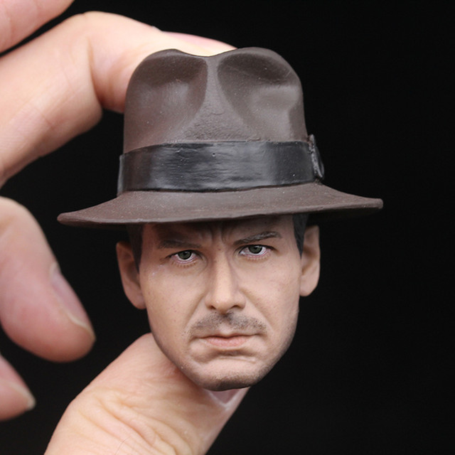 Indiana Jones Harrison Ford - głowa do 12-calowej figurki mężczyzny żołnierza w skali 1/6 - Wianko - 1