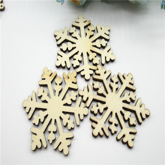 Hollow zakładki z naturalnego mixu 50mm, 10/20/30 sztuk na wzór śnieżynki - kolekcja ręcznych dekoracji do domu - Wianko - 5