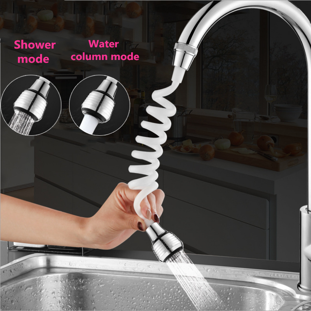 Przedłużka do kranów łazienkowych Home Kitchen o wydłużonej długości z elastycznym wężem ABS dla łatwiejszego czyszczenia - Wianko - 1