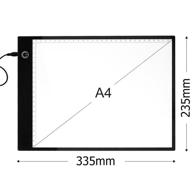 VKTECH Cyfrowy Tablet Graficzny A4 z LED Kalibracją do Artystycznego Rysowania - Podświetlana Tablica Tracing Pad - Wianko - 12