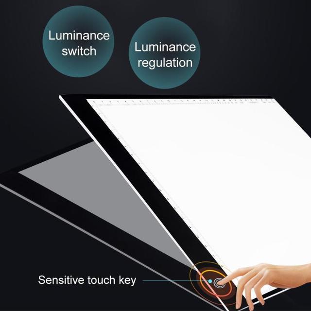 VKTECH Cyfrowy Tablet Graficzny A4 z LED Kalibracją do Artystycznego Rysowania - Podświetlana Tablica Tracing Pad - Wianko - 10
