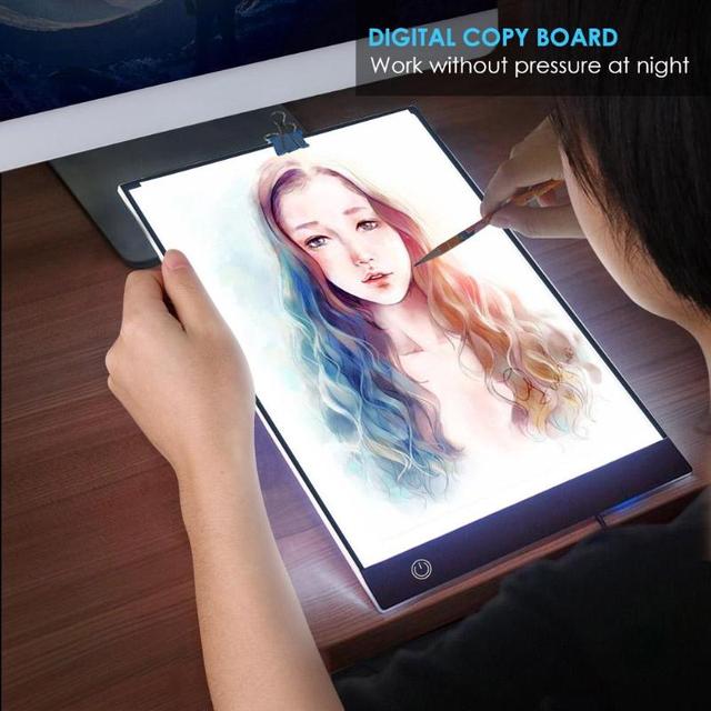 VKTECH Cyfrowy Tablet Graficzny A4 z LED Kalibracją do Artystycznego Rysowania - Podświetlana Tablica Tracing Pad - Wianko - 5