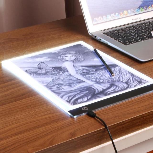 VKTECH Cyfrowy Tablet Graficzny A4 z LED Kalibracją do Artystycznego Rysowania - Podświetlana Tablica Tracing Pad - Wianko - 4