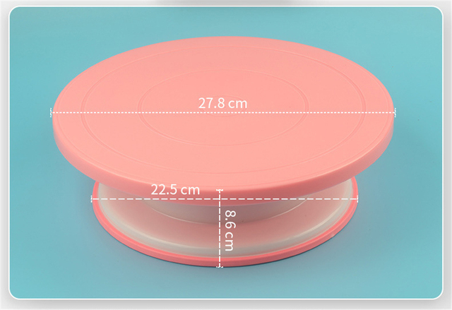 Obrotowy talerz na ciasto z wbudowanym łożyskiem - stojak na Cupcake z możliwością obrotu - Wianko - 3