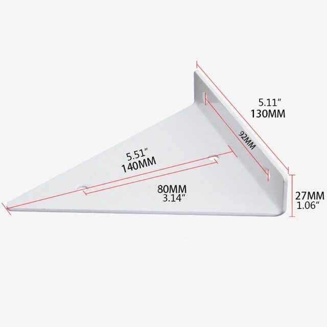 2 sztuki niewidocznych wsporników trójkątnych półek, mocne i grube, w kształcie litery L LX0C - Wianko - 6