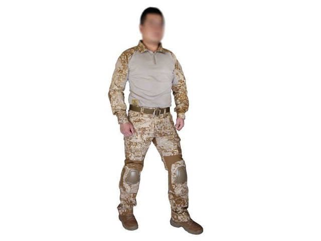 Kamizelka i spodnie wojskowe EMERSON BDU Gen2 z ochraniaczami piasek ST hotelu EM6976 - Wianko - 2