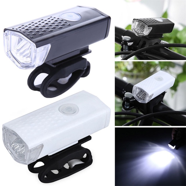 Światła rowerowe LED USB przednie reflektory + tylne wodoodporna latarka ostrzegawcza - Wianko - 7