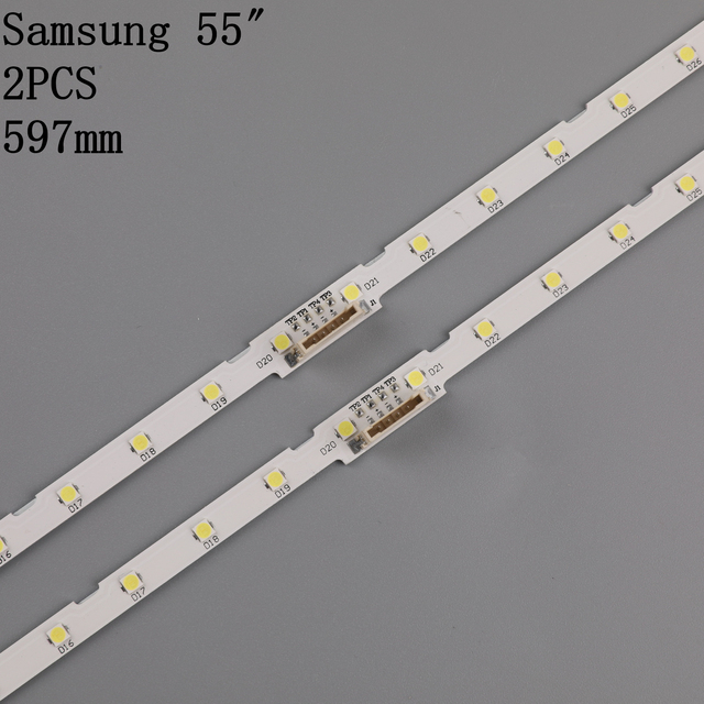 Podświetlenie LED strip(2) do telewizora Samsung UE55NU7100 UE55NU7105 UE55NU7170 UE55NU7300 UE55NU7400 BN96-45913A 46033A STS550AU9 55NU7100 - kategoria: Komputery przemysłowe i akcesoria - Wianko - 3