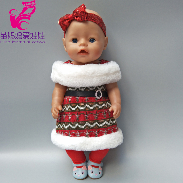 Dziewczyna lalka świąteczna sukienka, szal, spódnica, legginsy - 18 cali - Wianko - 41
