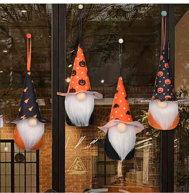 Dekoracja na Halloween - 1 szt. - Tkaniny z wzorami dyni i czarownicy - Prezenty dla dzieci - Straszny domowy Halloween Decor - Przed Bożym Narodzeniem Koszmar - Wianko - 10