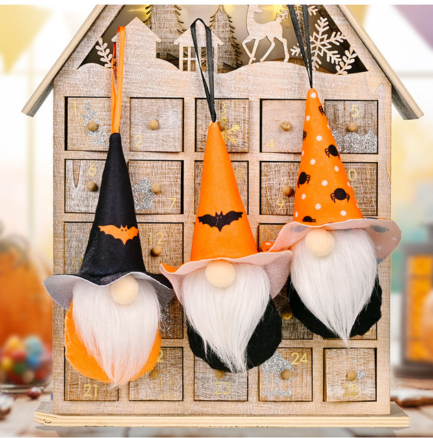 Dekoracja na Halloween - 1 szt. - Tkaniny z wzorami dyni i czarownicy - Prezenty dla dzieci - Straszny domowy Halloween Decor - Przed Bożym Narodzeniem Koszmar - Wianko - 6