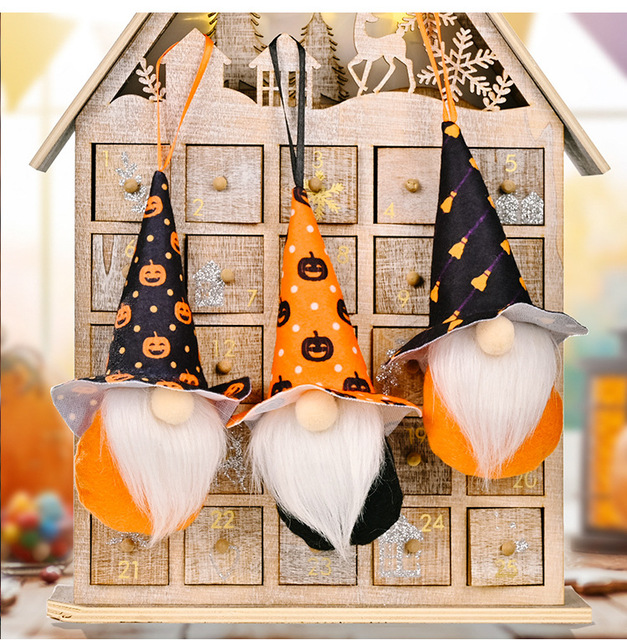 Dekoracja na Halloween - 1 szt. - Tkaniny z wzorami dyni i czarownicy - Prezenty dla dzieci - Straszny domowy Halloween Decor - Przed Bożym Narodzeniem Koszmar - Wianko - 9