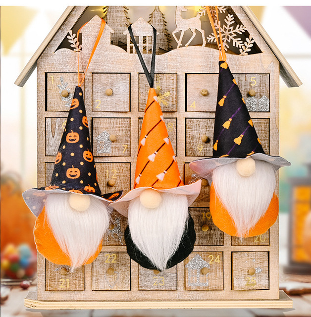 Dekoracja na Halloween - 1 szt. - Tkaniny z wzorami dyni i czarownicy - Prezenty dla dzieci - Straszny domowy Halloween Decor - Przed Bożym Narodzeniem Koszmar - Wianko - 8