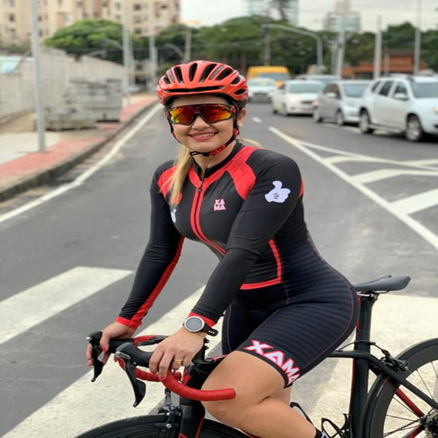 Zestaw rowerowy damska koszulka XAMA Cycle-Biking z długim rękawem 20D - Wianko - 3