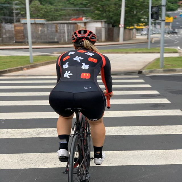 Zestaw rowerowy damska koszulka XAMA Cycle-Biking z długim rękawem 20D - Wianko - 4