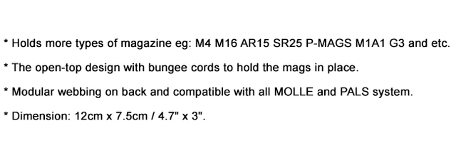 Pojemna torba na magazynki Emerson dla modeli M4, M16, AR15, SR52, P-MAGS, M1A1 i G3 z systemem MOLLE - Wianko - 2