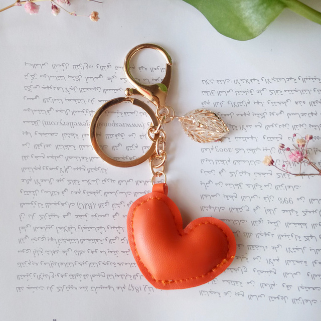 Breloczek na klucze z miłością - kobiety, nowoczesne, delikatne, liść, wisiorek na torbę, biżuteria - Wianko - 23