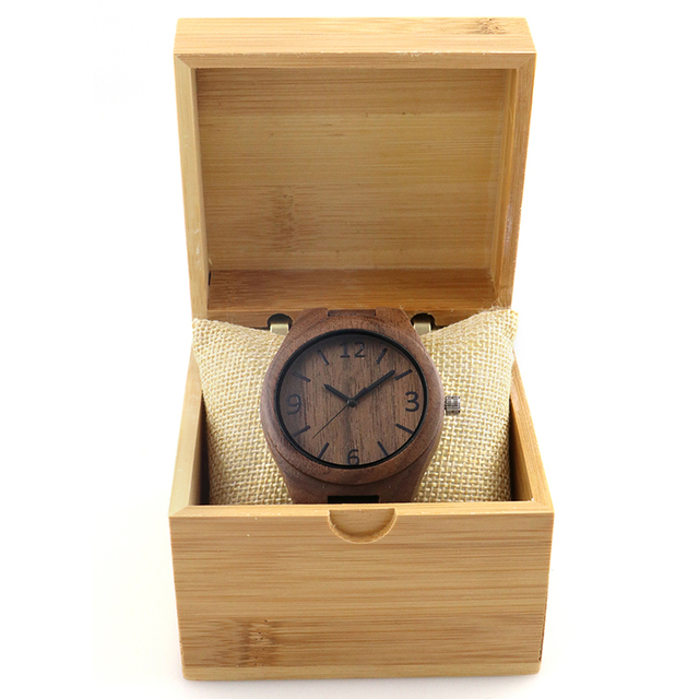 Naturalny drewniany zegarek męski z przyciągającym wzrok orzechem - idealny dla zakochanej pary - Wianko - 7