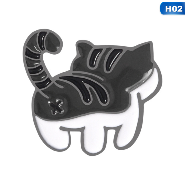 Plakietka emaliowana Cat Butt dla miłośników kotów - zabawny prezent na plecak, torbę, kapelusz i kurtki - broszka dla dorosłych i dzieci - Wianko - 8