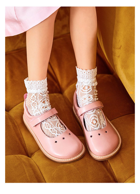 Nowa wiosna-jesień! Skórzane buty dziecięce z prawdziwej skóry bydlęcej w kolorze różowym, beżowym i czarnym - dla małych księżniczek - Wianko - 10