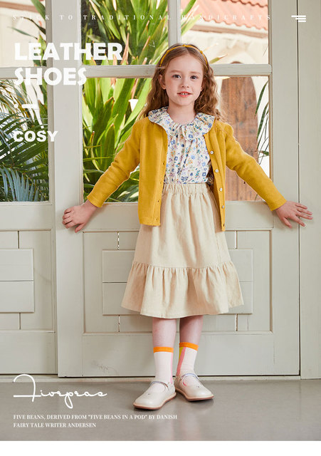 Nowa wiosna-jesień! Skórzane buty dziecięce z prawdziwej skóry bydlęcej w kolorze różowym, beżowym i czarnym - dla małych księżniczek - Wianko - 1
