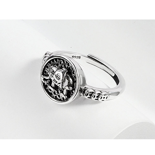 Pierścień otwarty ze srebra próby 925, ozdobiony słońcem, idealny na prezent urodzinowy lub ślubny dla kobiet i dziewcząt - QEENKISS RG6419 Fine Jewelry - Wianko - 7