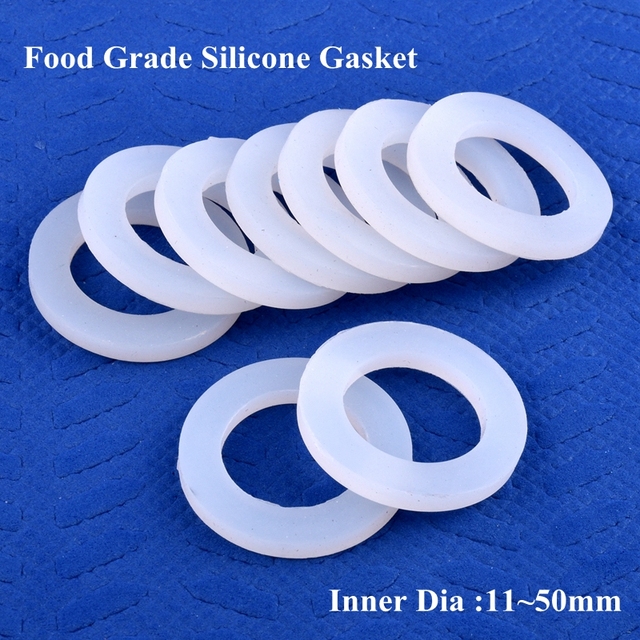 Food Grade silikonowa uszczelka odporność na wysoką temperaturę ID 11 ~ 50mm pierścień uszczelniający do złączy ogrodowych do wody - Wianko - 1