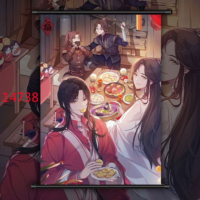 Malarstwo Anime Tian Guan Ci Fu Hua Cheng Xie Lian na płótnie - ścienne plakaty i wydruki artystyczne do dekoracji wnętrz - Wianko - 4