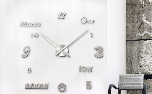 Lustro akrylowe z 3D zegarem ściennym DIY i kwarcową igłą - nowość do salonu - Wianko - 21