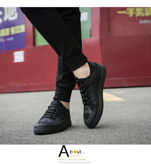 Markowe buty na deskorolkę dla mężczyzn 2018 - oddychająca siatka powietrzna, obuwie męskie, czarne - Wianko - 13