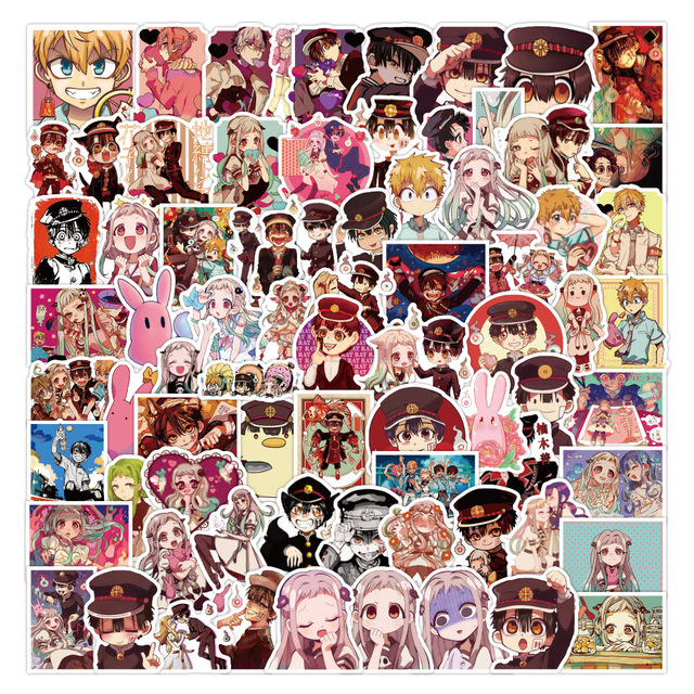 100 sztuk wodoodpornych naklejek Hanako-kun Anime PVC dla dzieci - Yugi Amane, Yahiro Nene, Minamoto Kou - Wianko - 4