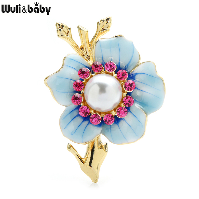 Broszka żółty błyszczący kwiatek Wuli & Baby Blue dla kobiet - Wianko - 14