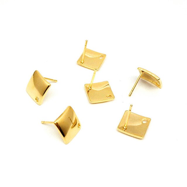 Kwadratowe, owalne, prostokątne kolczyki z 10 sztuk stali nierdzewnej do ręcznego tworzenia biżuterii - Wianko - 2