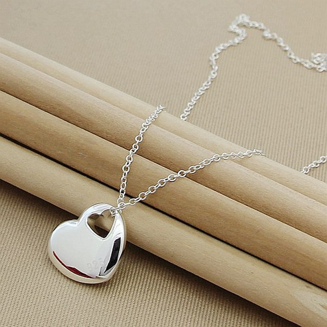 Srebrna biżuteria naszyjnik Serce Miłość - wysoka jakość, cena hurtowa - Wianko - 16
