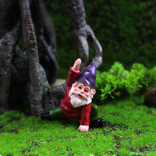 Figurka żywiczna - Miniaturowy ogród z-gnuśkami Fairy Garden Decor - Wianko - 14