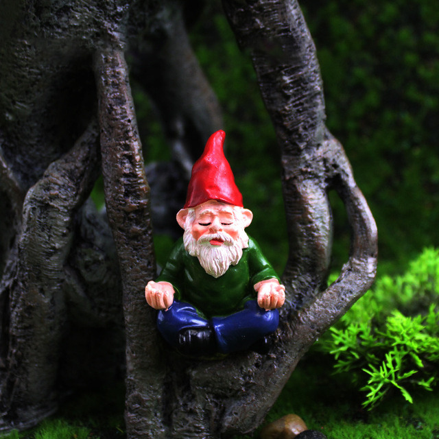 Figurka żywiczna - Miniaturowy ogród z-gnuśkami Fairy Garden Decor - Wianko - 11