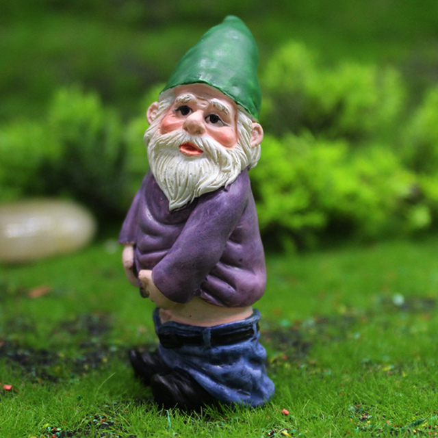 Figurka żywiczna - Miniaturowy ogród z-gnuśkami Fairy Garden Decor - Wianko - 10