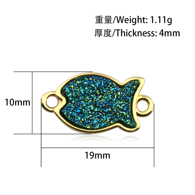 Bransoletka i naszyjnik imitujące małe ryby z mosiężnym złączem 19mm * 10mm - Wianko - 16