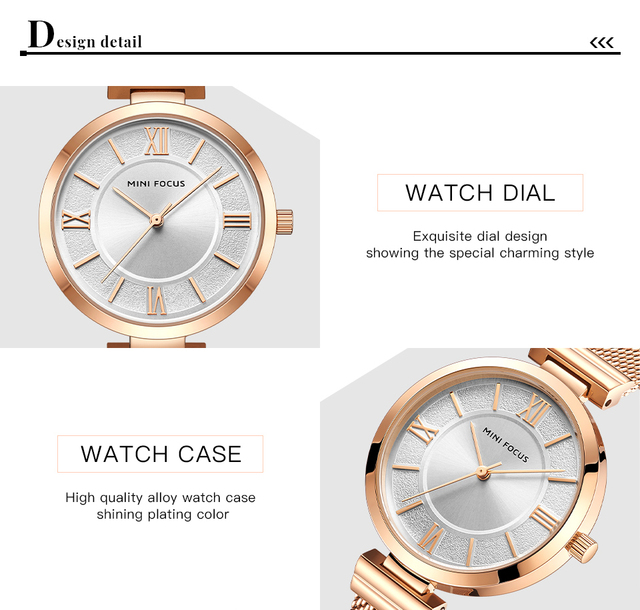 Nowy zegarek damski MINI FOCUS - kreatywny, wodoodporny, stal nierdzewna, w modnym opakowaniu - Wianko - 10