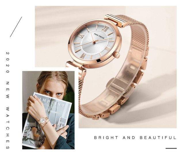 Nowy zegarek damski MINI FOCUS - kreatywny, wodoodporny, stal nierdzewna, w modnym opakowaniu - Wianko - 2