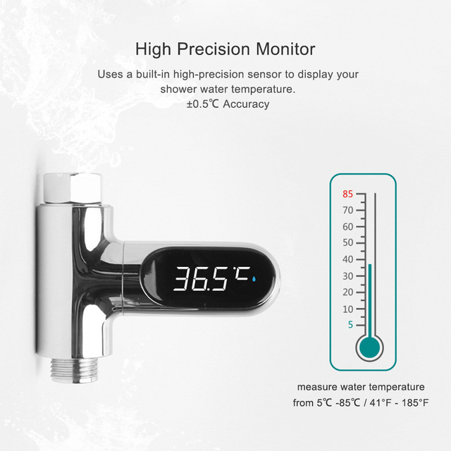 Termometr cyfrowy LED do wody - Monitor temperatury wody w kąpieli i prysznicu - Wianko - 15